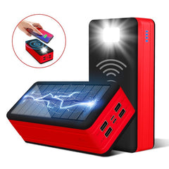 batterie solaire de secours 2 en 1 coloris rouge