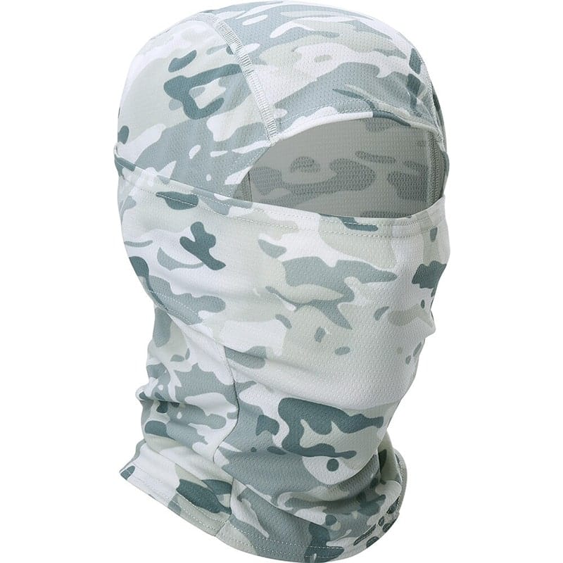 cagoule camouflage multifonction coloris blanc neige