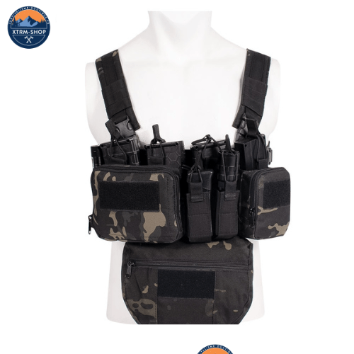ceinture tactique de survie coloris camo noir