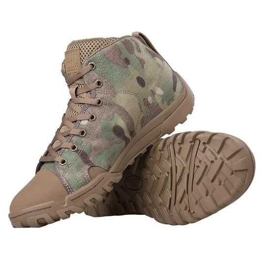 chaussure de randonnée camouflage vue de profil