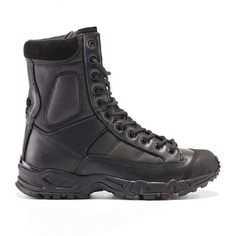 chaussure de randonnée haute noire vue de dessus