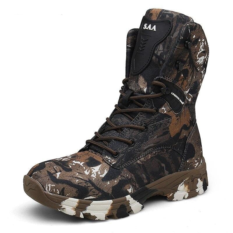 chaussure homme trekking coloris marron camouflage