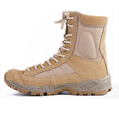 Chaussure militaire sable vue de profil