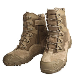 chaussure de randonnée imperméable coloris beige montante