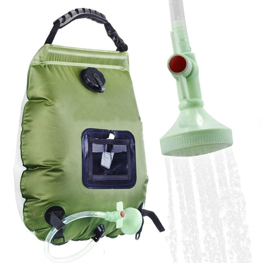 douche solaire de trekking vue de face