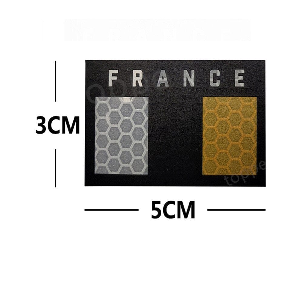 écusson armée française fluorescent vue d'ensemble
