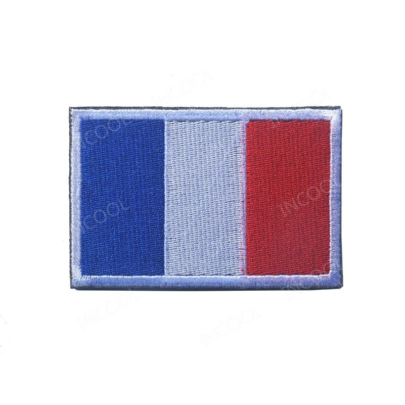 écusson drapeau france modèle 6 format 8x5