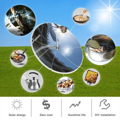 four solaire naturel déplié au soleil