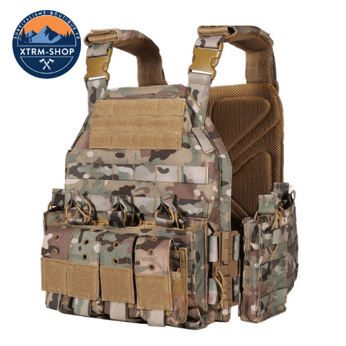 gilet de combat camo détail des poches molle