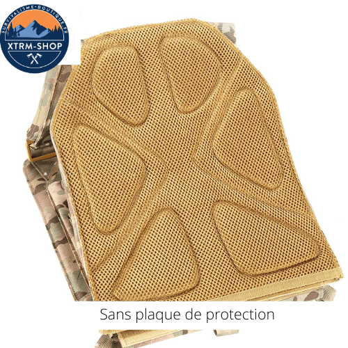 gilet tactique confort désert vue latérale