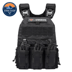 gilet tactique désert militaire vue de trois quarts