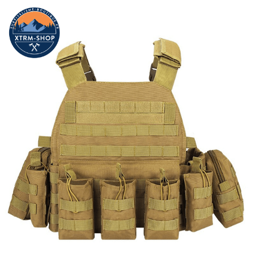 gilet tactique multipoches jungle vue latérale