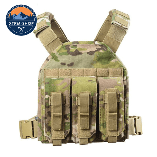 gilet tactique noir de sécurité coloris camouflage