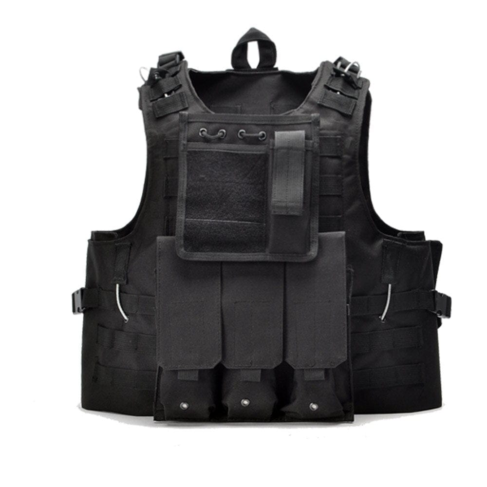 gilet tactique noir souple détail des poches molle