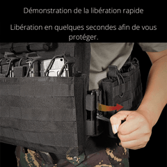 gilet tactique police vue latérale