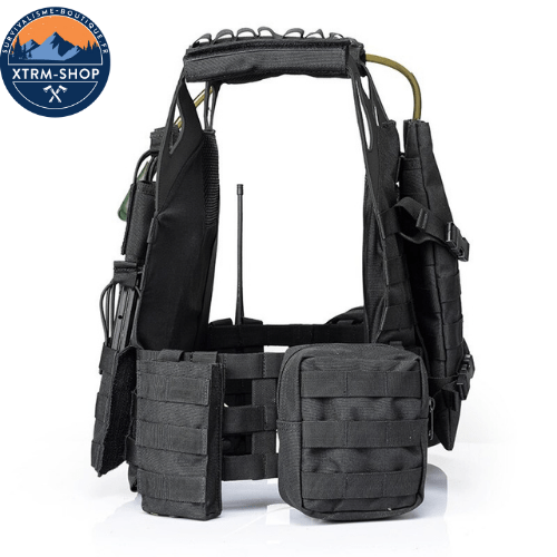 gilet tactique porte plaque accessoires inclus