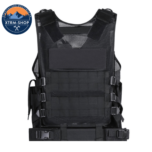 gilet tactique sans manche militaire vue de dos