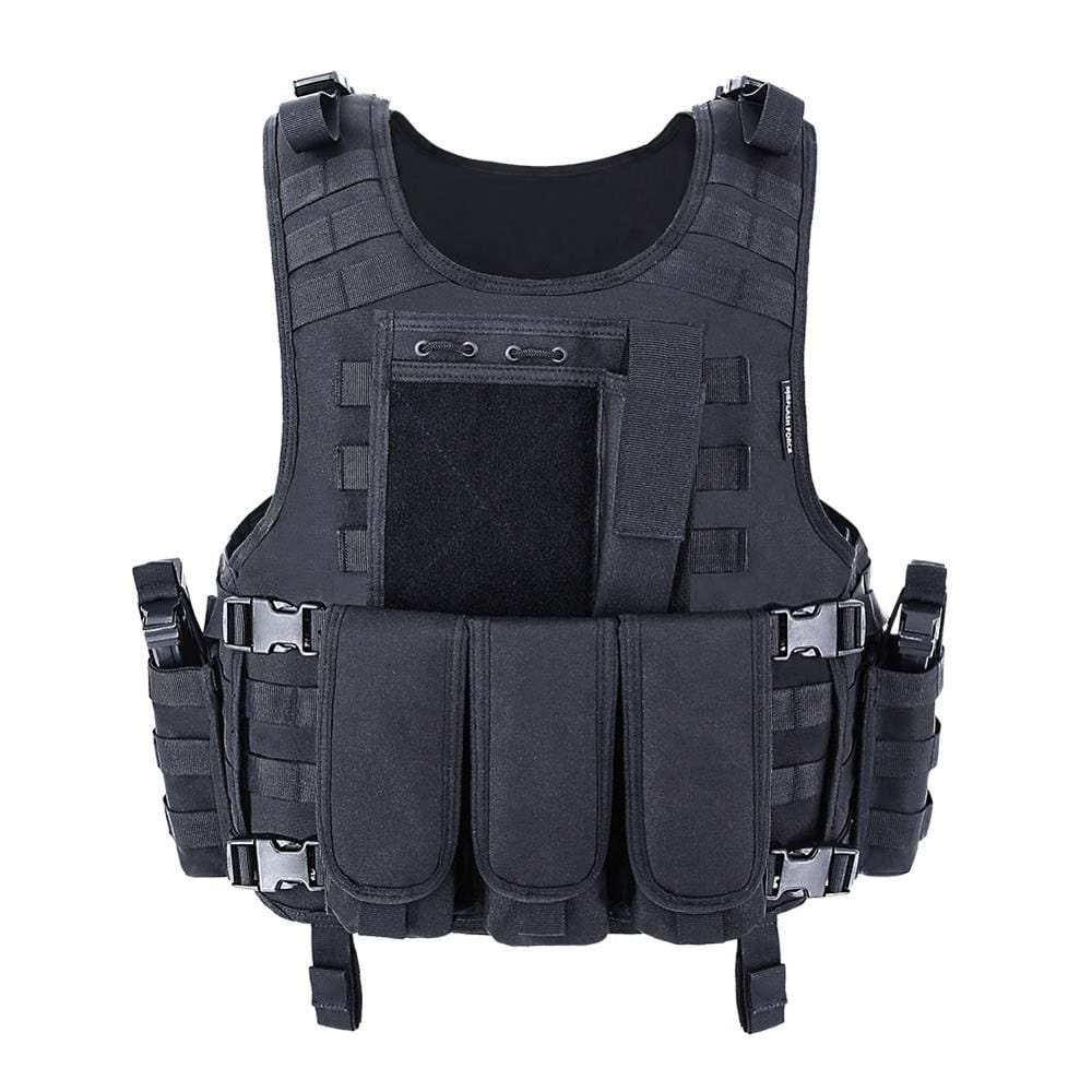 gilet tactique souple coloris noir taille unique