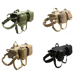 Harnais camouflage chien militaire vue latérale
