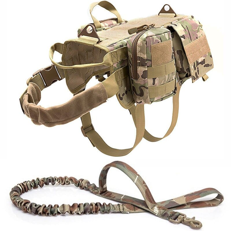 harnais tactique camouflage pour chien taille S