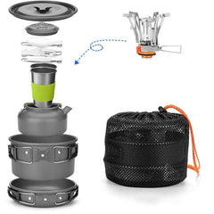 kit de cuisine aluminium militaire popote empilée