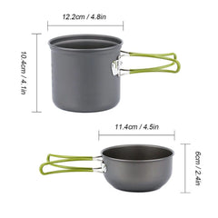 kit de cuisine de survie popote empilée
