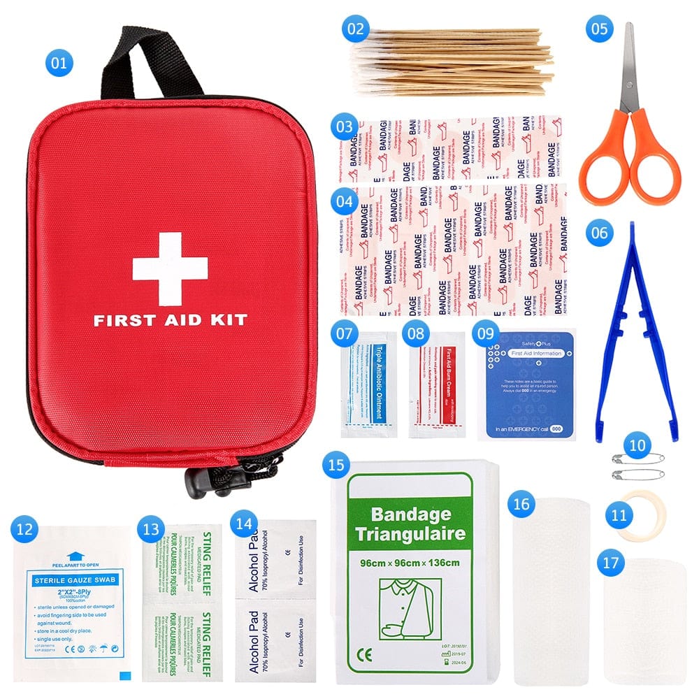 kit de secours 100 en 1 matériel d'urgence