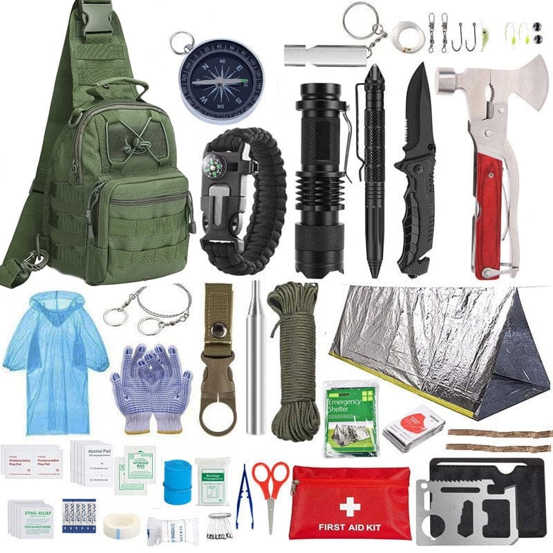 Kit de survie 14 en 1 contenu détaillé