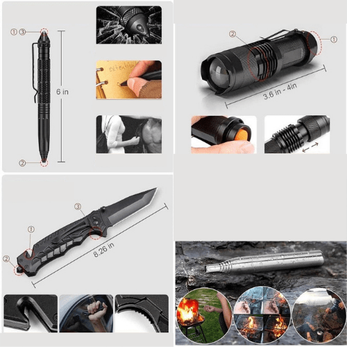 Kit de survie désert camouflage accessoires