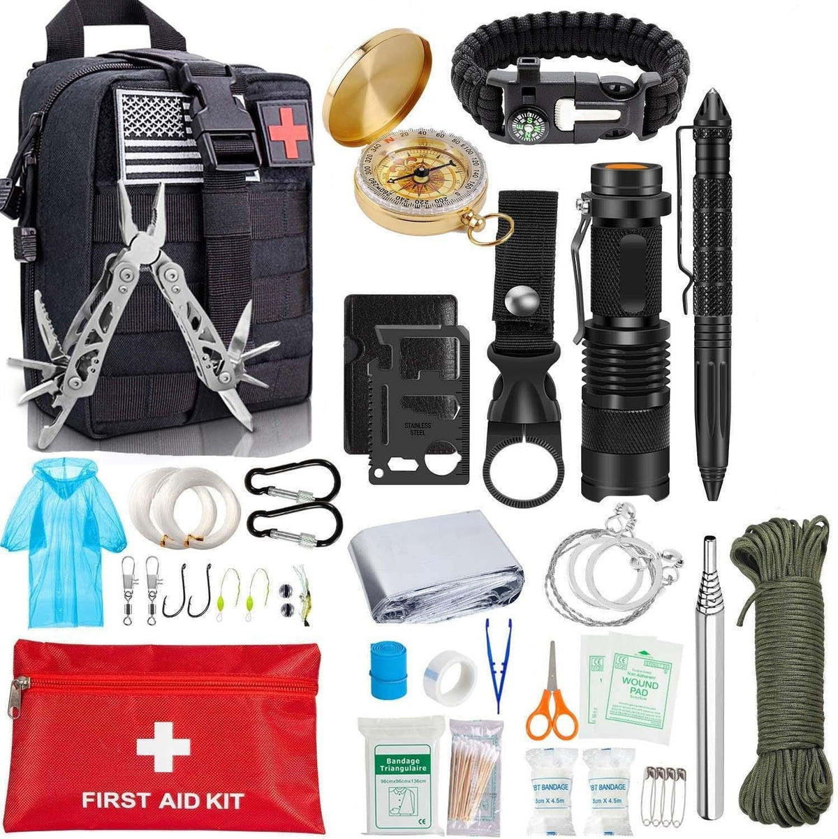 Kit de survie tactique boussole et navigation