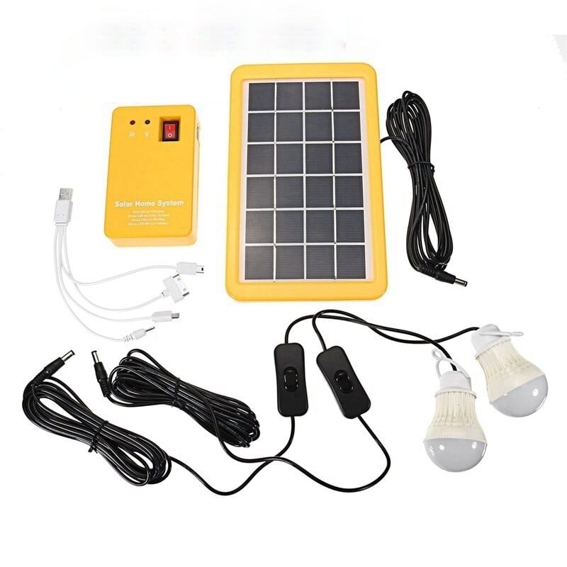 kit lumière solaire de camping ampoules incluses
