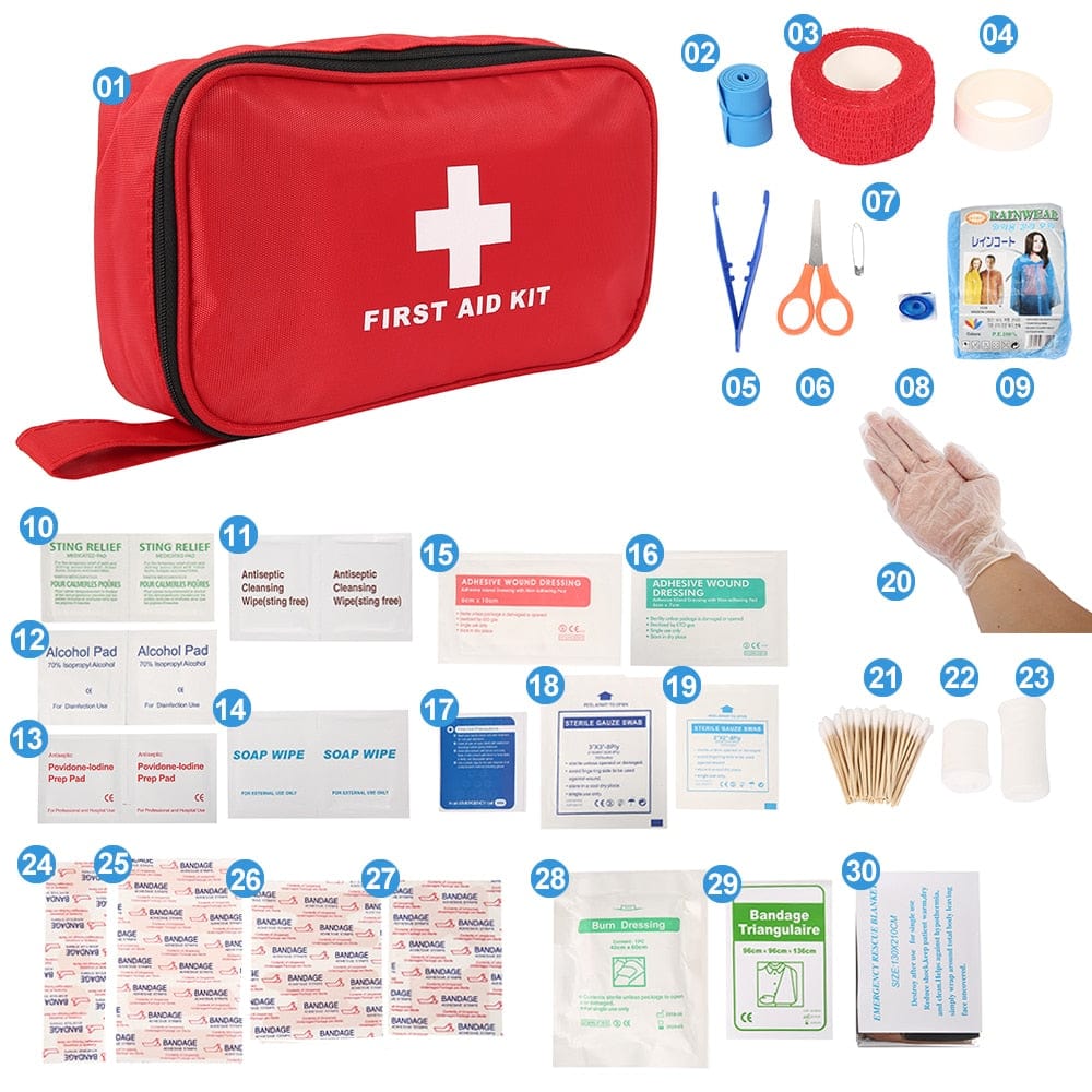 kit de secours complet camping matériel d'urgence