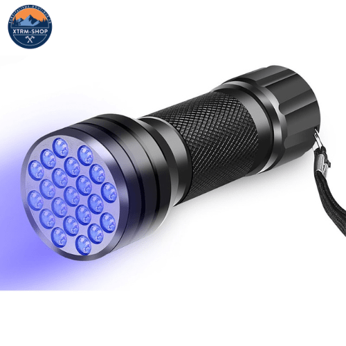 lampe led lumière bleue de profil