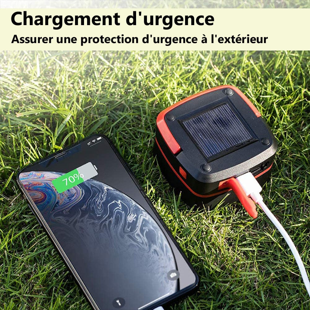 lampe solaire de survie en charge au soleil