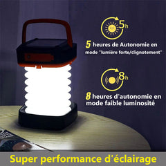 lampe solaire de survie pliable compacte