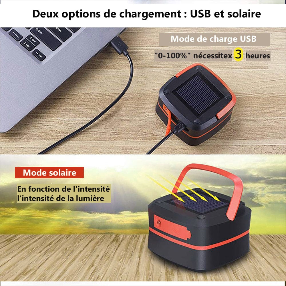 lampe solaire de survie ports de charge