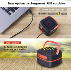 lampe solaire de survie ports de charge