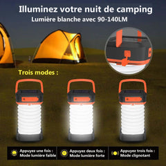 lampe solaire de survie en utilisation
