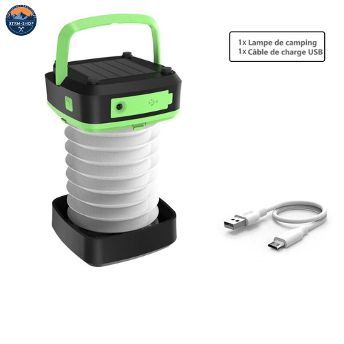lampe solaire de survie coloris vert