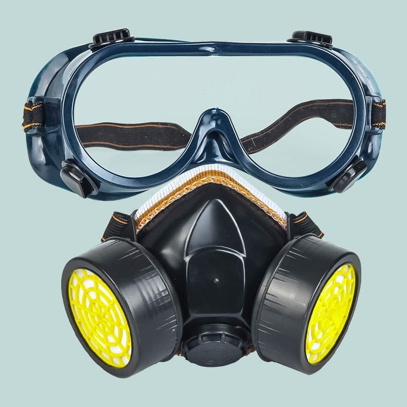 masque à gaz de survie vue de face