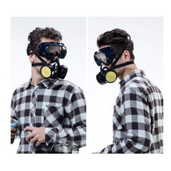masque à gaz de survie porté