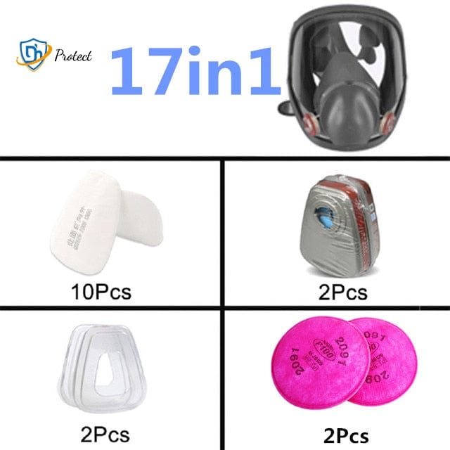 masque à gaz de protection kit 17 en 1