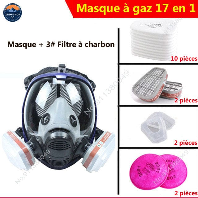 masque à gaz survivalisme kit 15 pièces vue 2