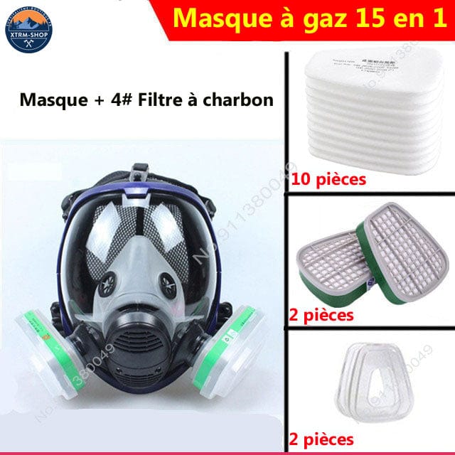 masque à gaz survivalisme kit 15 pièces vue 3