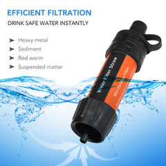 Paille filtrante eau d'urgence capacité de filtration