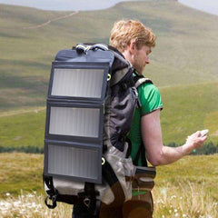 panneau solaire nomade allpowers fixé au sac