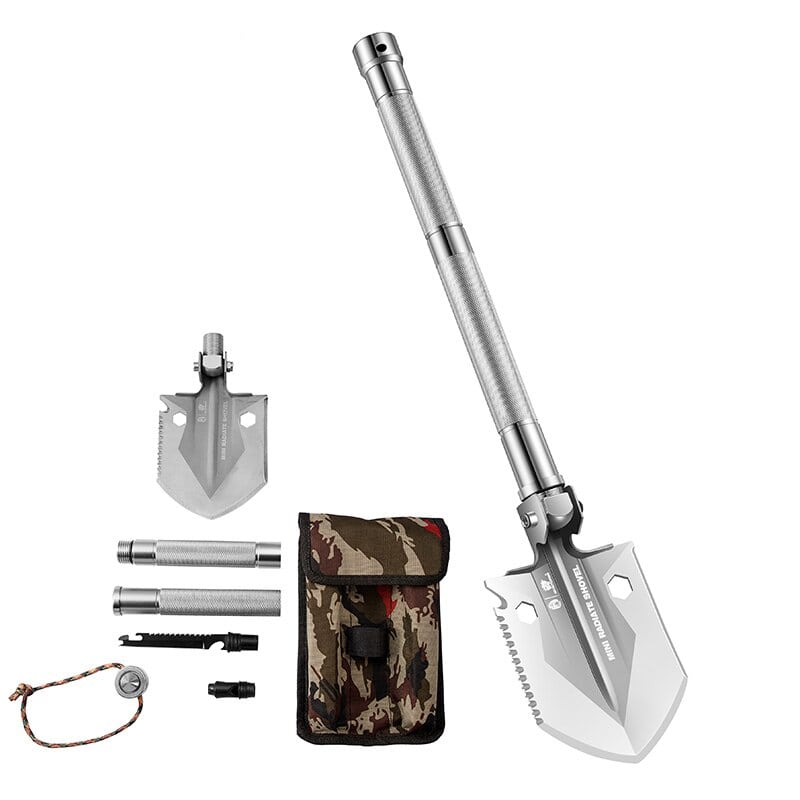 pelle de survie multifonction hx édition argentée