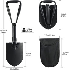 pelle de survie pliable position pioche