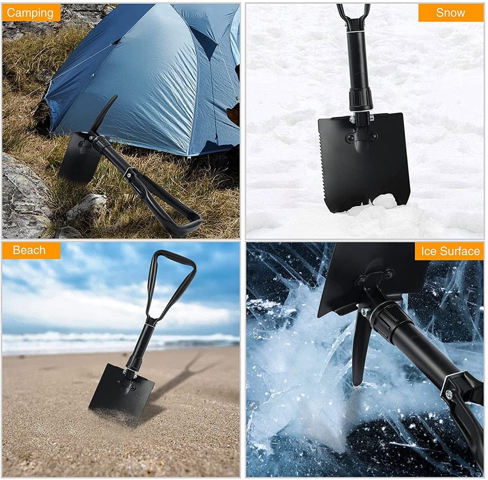 pelle de survie pliable pliée compacte