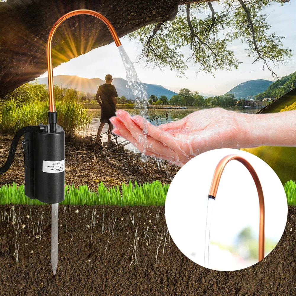 pompe à eau robinet outdoor en utilisation
